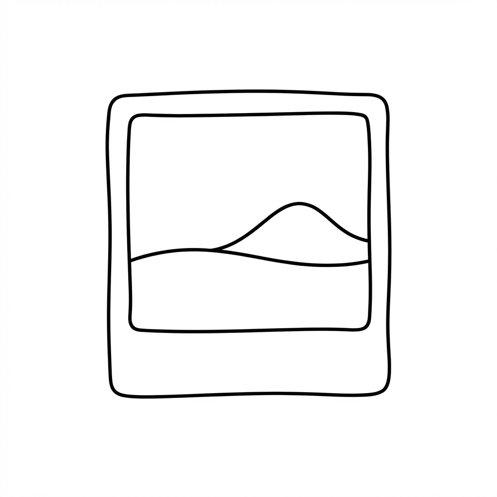 Illustration of a postcard photo memory